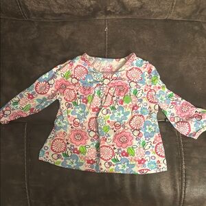 Okie Dokie Floral Long Sleeve Shirt - Pink, Blue, Green